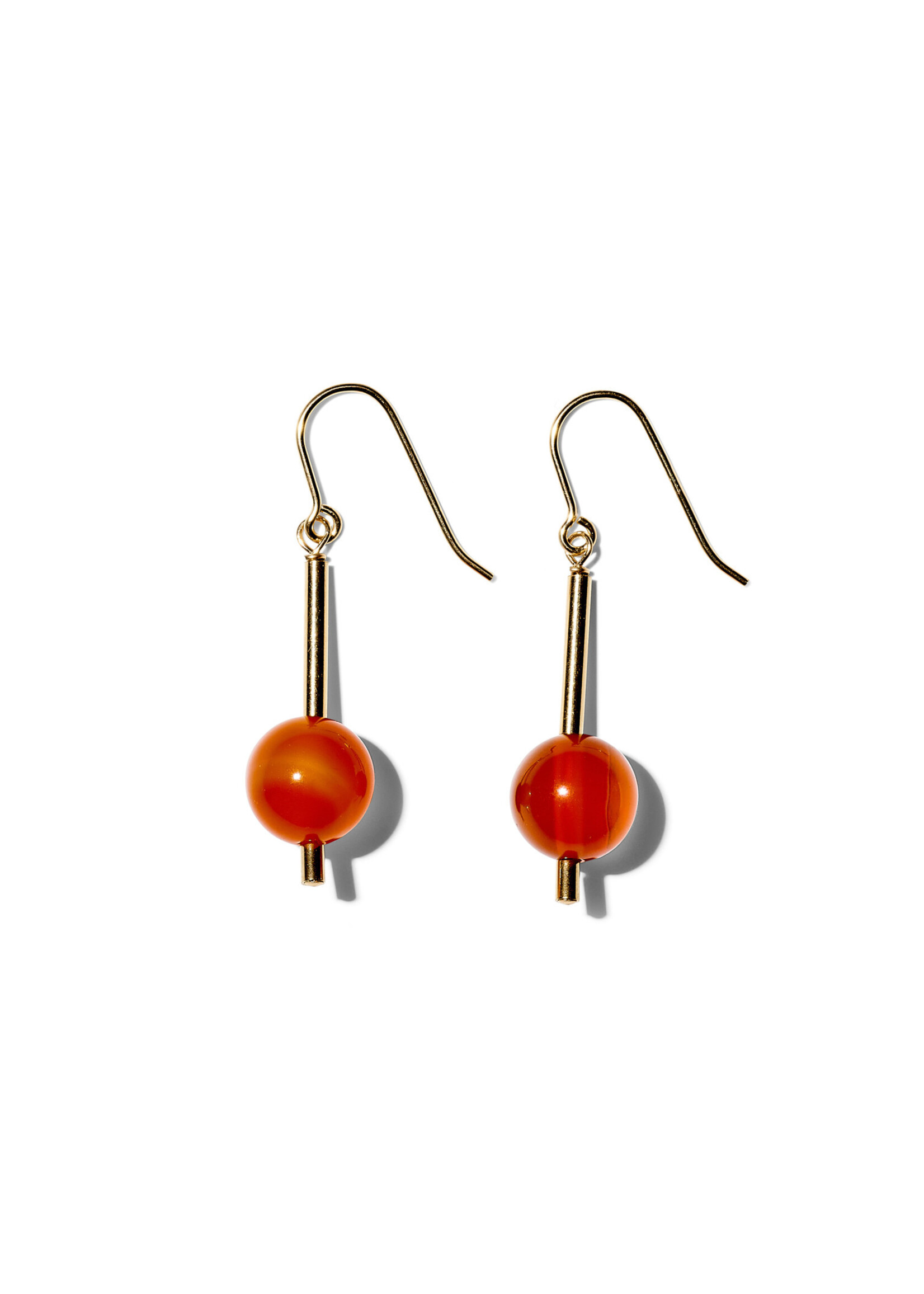 NANA, Ohrhänger, 14K gold filled, Karneol