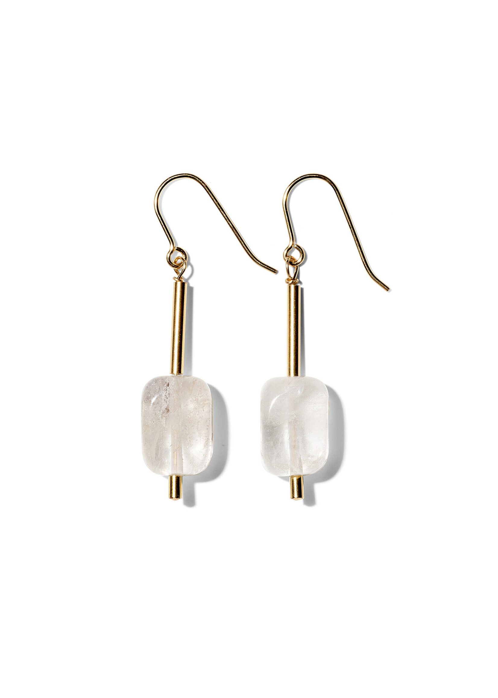 NANA, Ohrhänger, 14K gold filled, Bergkristall