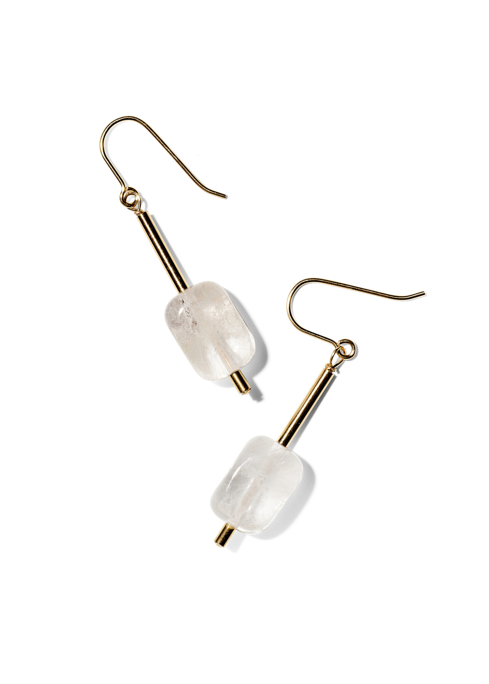 NANA, Ohrhänger, 14K gold filled, Bergkristall