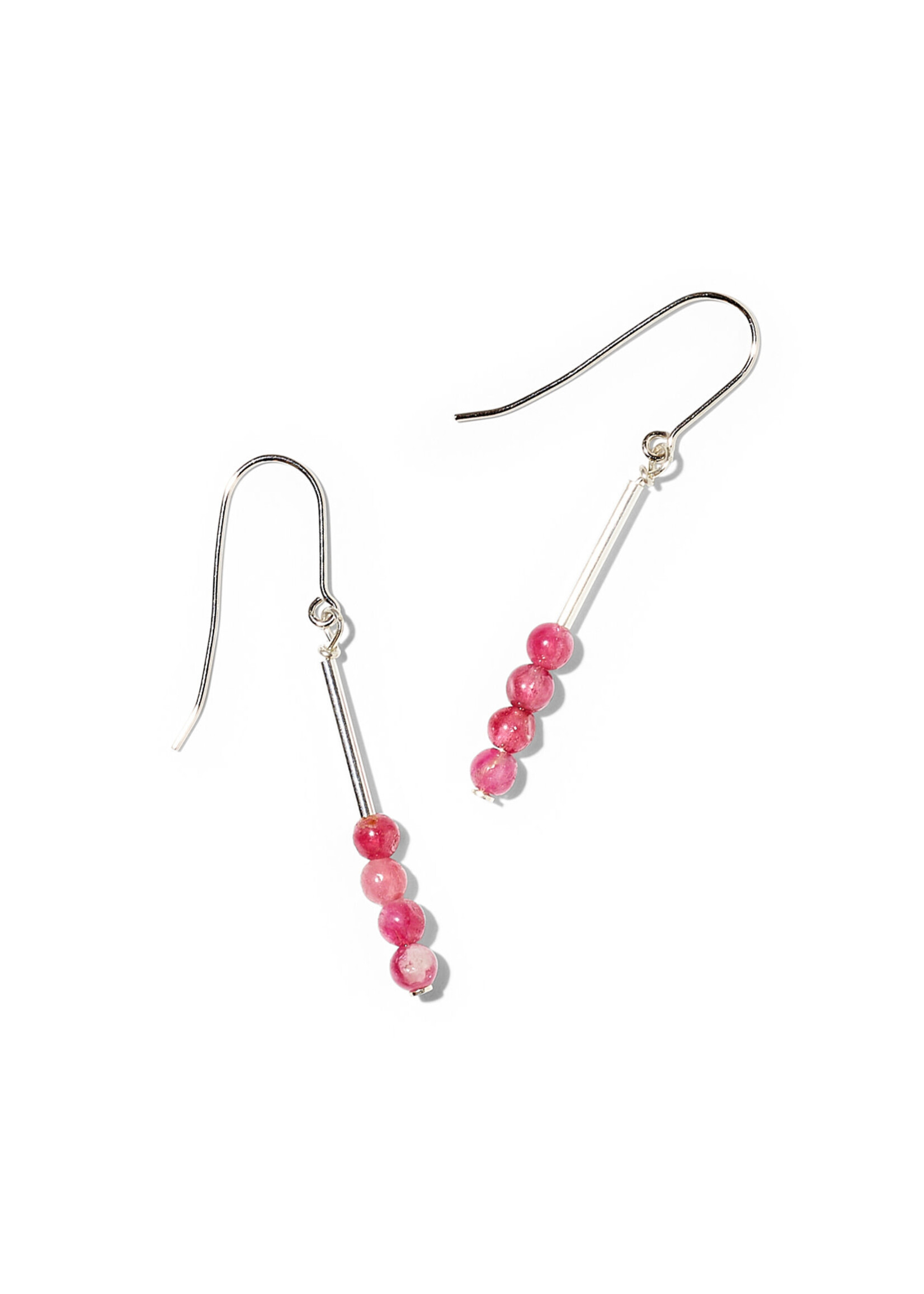 MAE, Ohrhänger, 925 Silber, rosa Turmalin