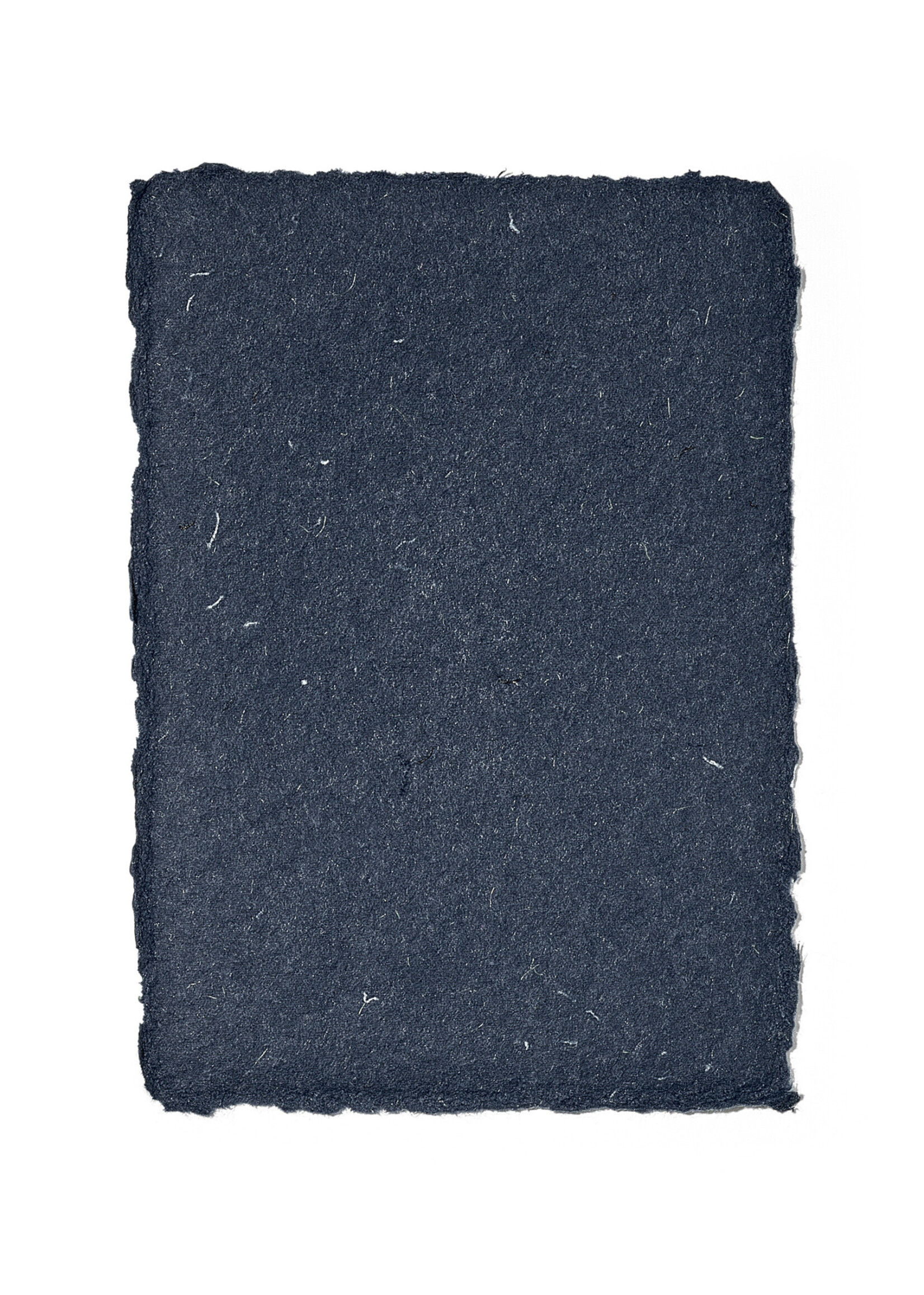 5 handgeschöpfte Baumwollpapiere ink. Couverts, zwei Formate, NACHTBLAU