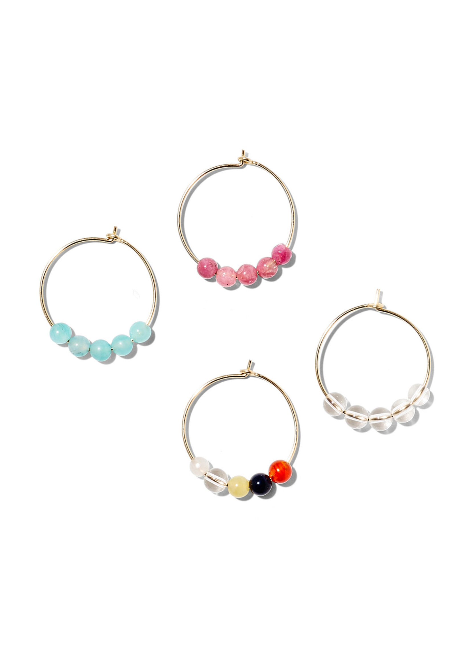 EMMA, Hoops, 14K gold filled, different gem stones