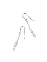 MAE, dangling earrings, 925 silver, labradorite.