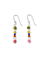 JOY, dangle earrings, 925 silver, various gemstones.