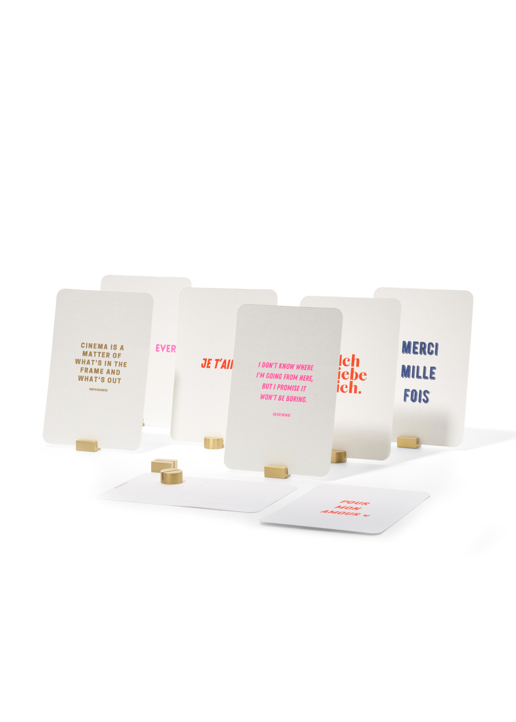 RISO Postkarte MERCI MILLE FOIS
