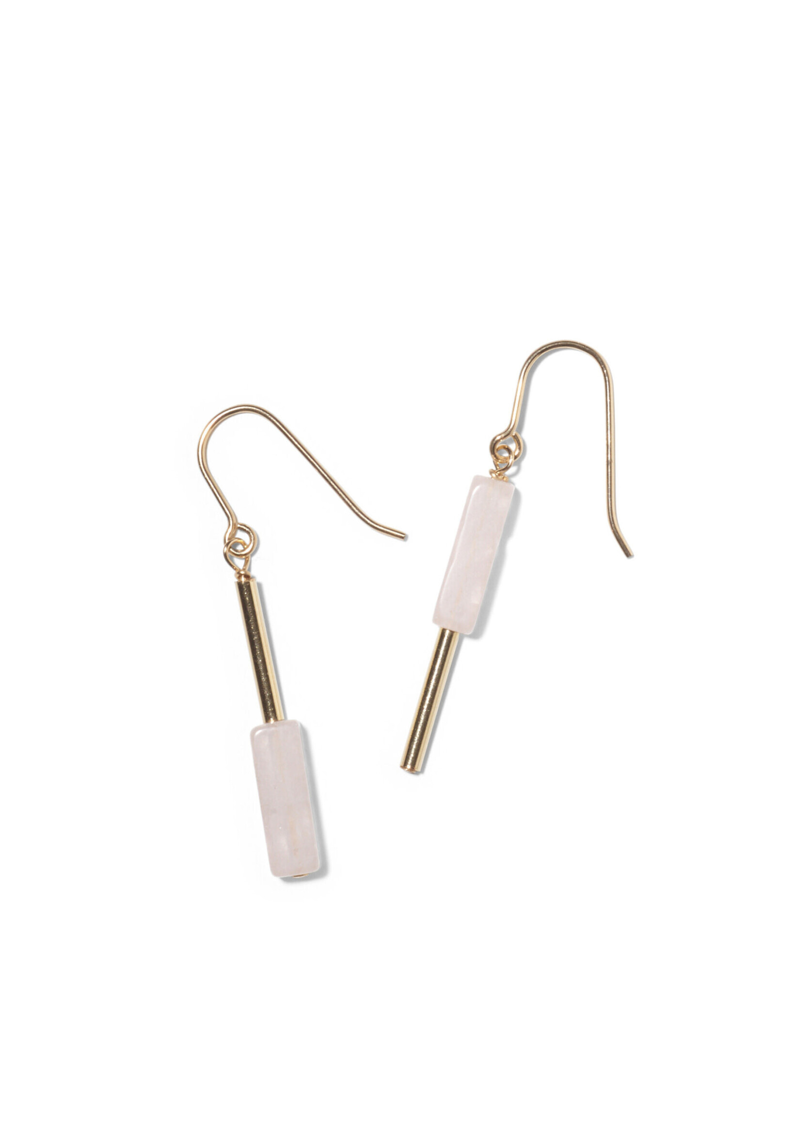 AINO Earrings 14-Karat Gold Filled - Rose Quartz