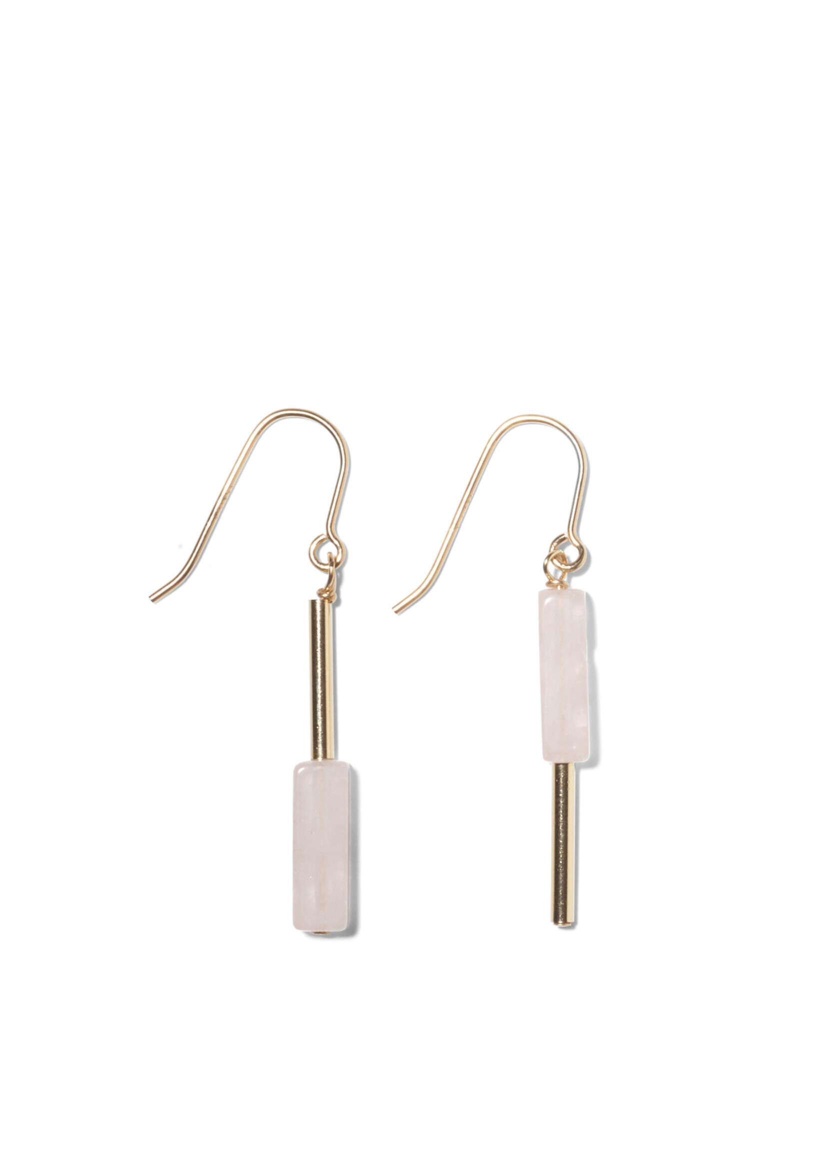 AINO Earrings 14-Karat Gold Filled - Rose Quartz