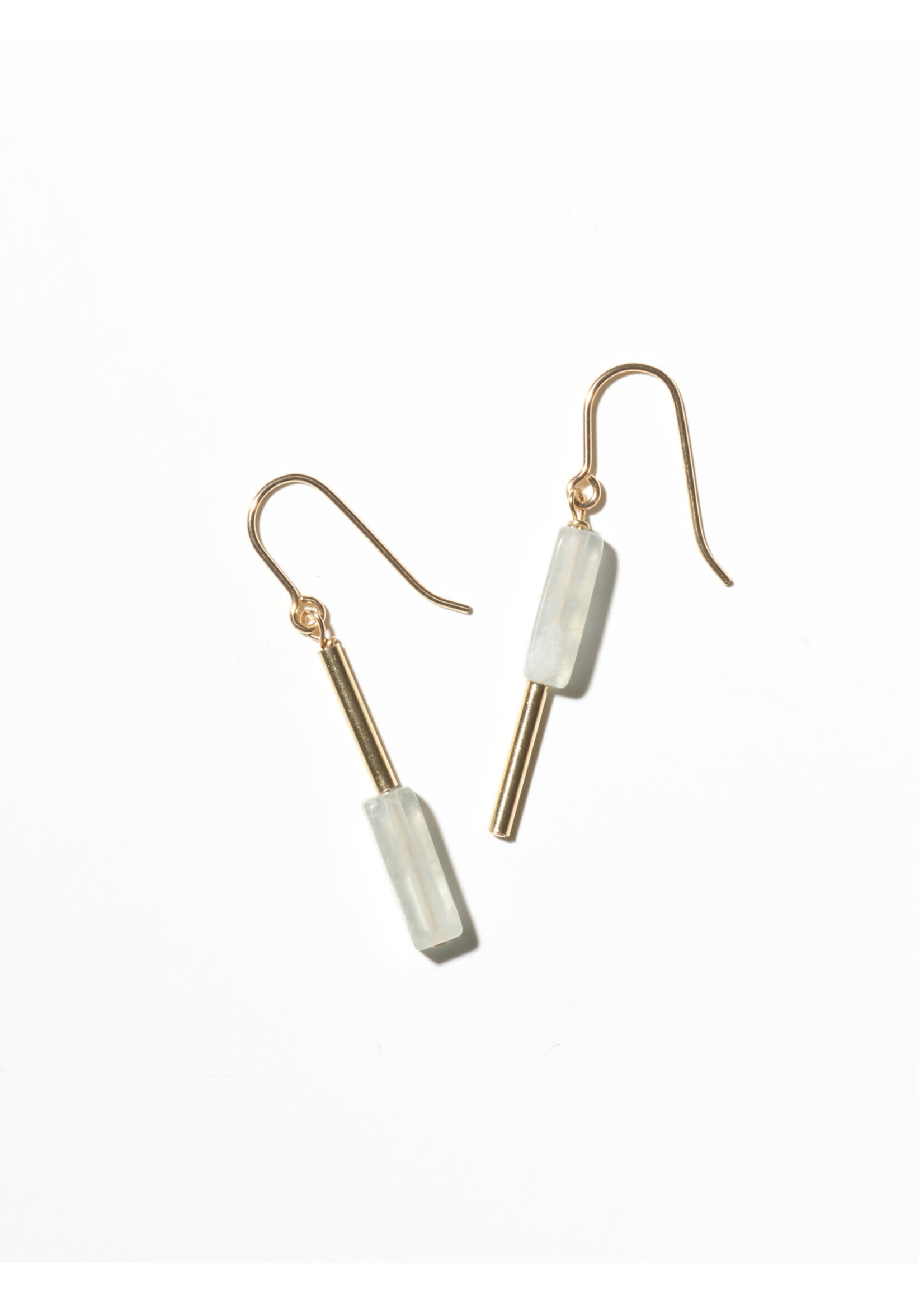 AINO Earrings 14-karat gold filled - Clear/Transparent Fluorite