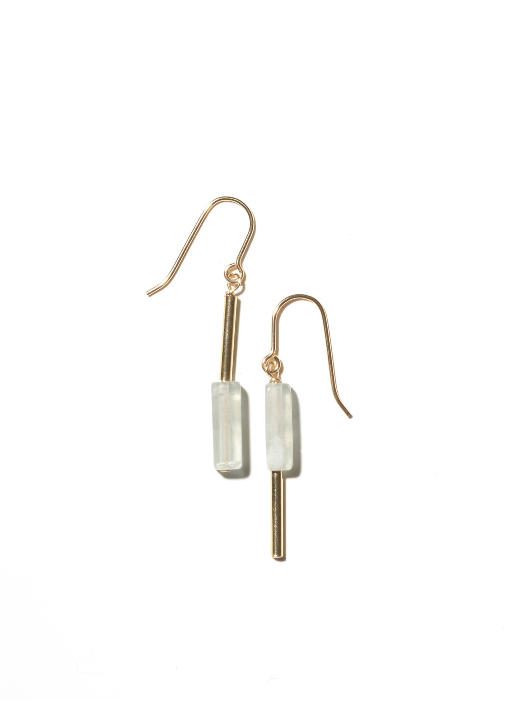 AINO Earrings 14-karat gold filled - Clear/Transparent Fluorite