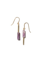Boucles d'oreilles AINO 14 carats gold filled - Fluorite violette