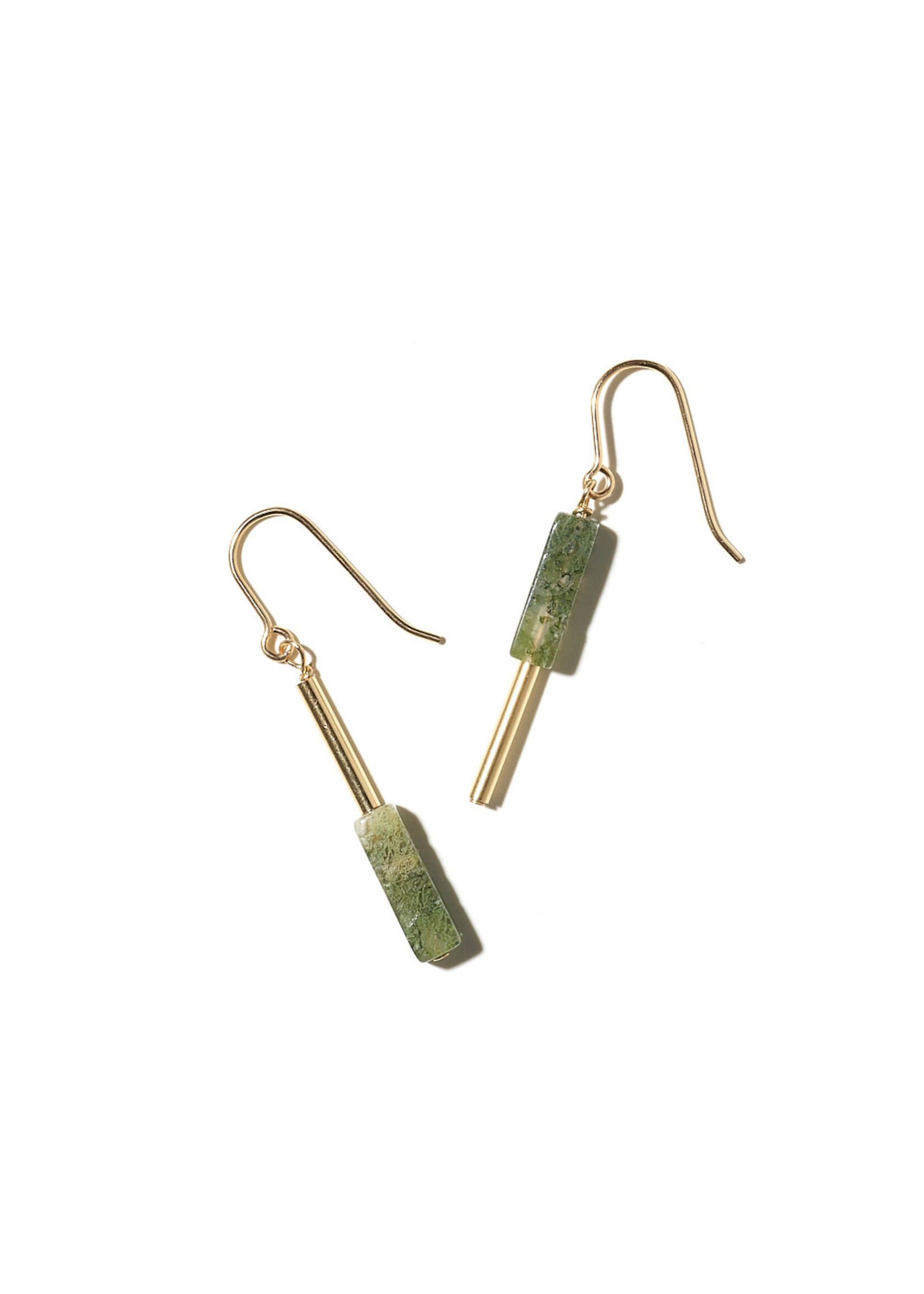 Boucles d'oreilles AINO 14 carats gold filled - Agate Musquée