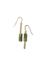 AINO Earrings 14-Carat Gold Filled - Moss Agate