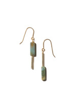 AINO Drop Earrings 14-karat Gold Filled - Indian Agate, Green/Orange/Yellow