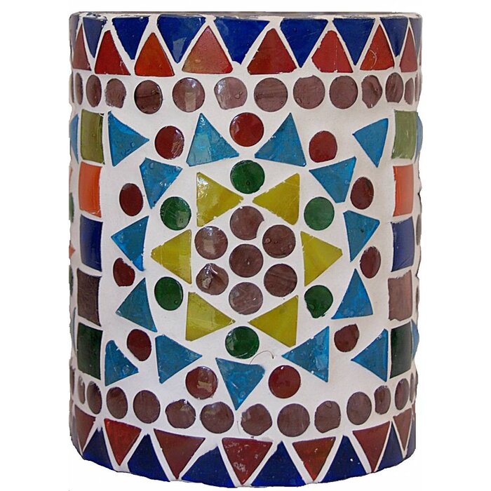 Mosaik-Teelichthalter in Mehrfarben