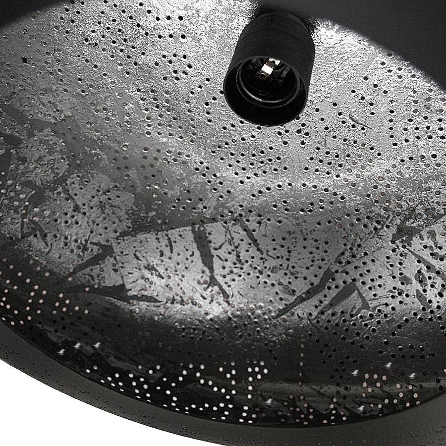 Filigran Hängelampe in Schwarz mit Silber