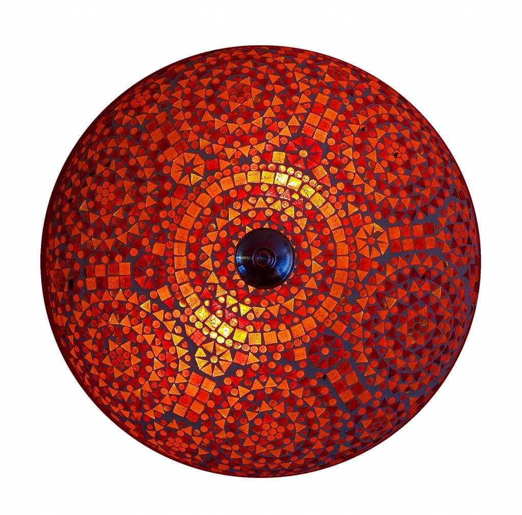 Rote orientalische Deckenlampe mit Mosaik