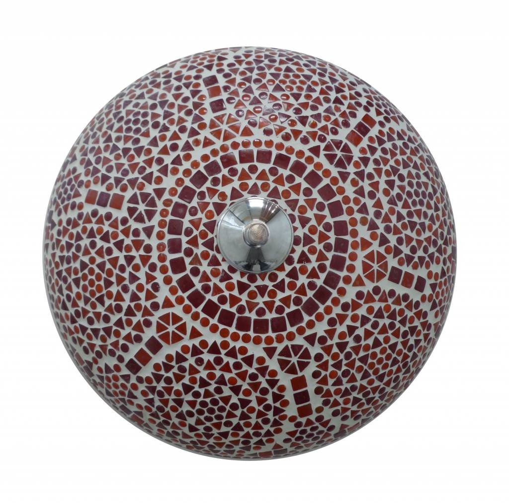 Rote orientalische Deckenlampe mit Mosaik
