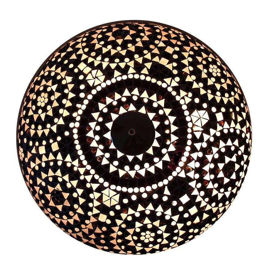 Schwarz-weiße Mosaik-Deckenlampe
