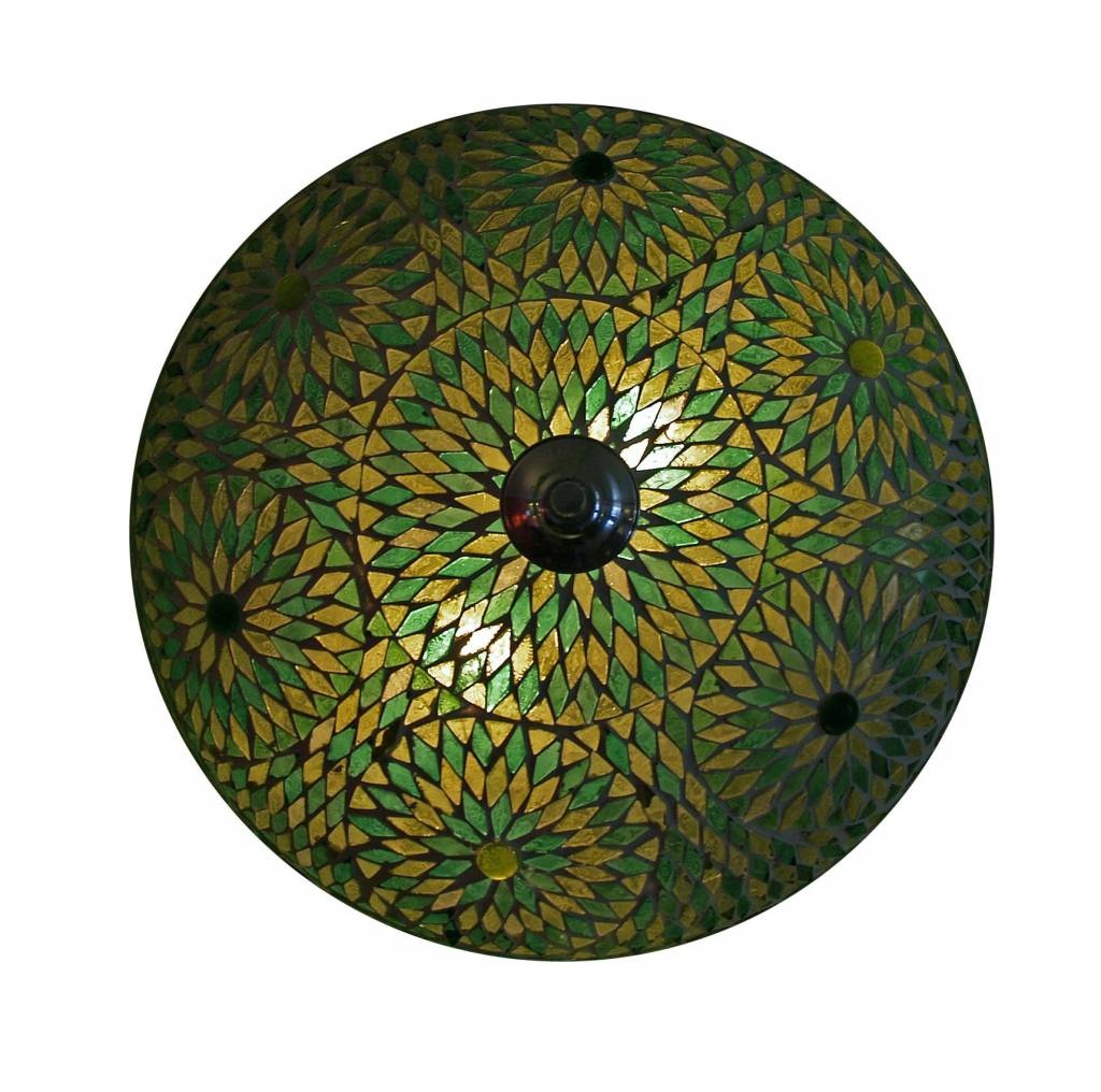 Orientalische Deckenlampe mit grünem Mosaik