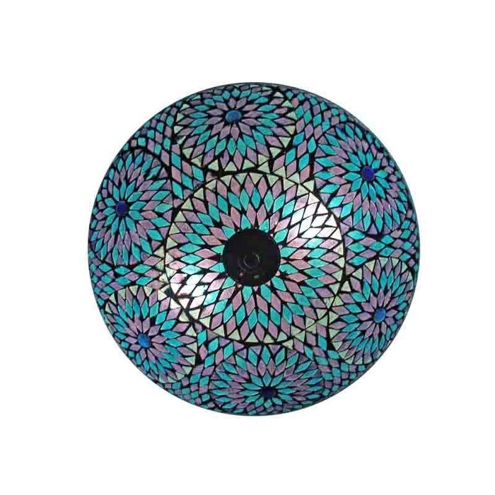 Blaue Deckenlampe mit Mosaik, 38 cm