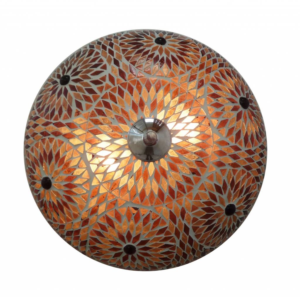 Deckenlampe mit Glasmosaik in Türkischem Design in Lila