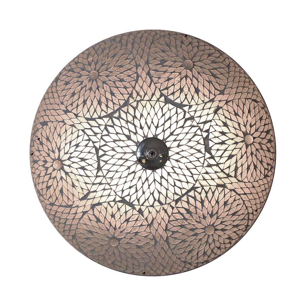 Deckenlampe mit weißem Glasmosaik im türkischen Design