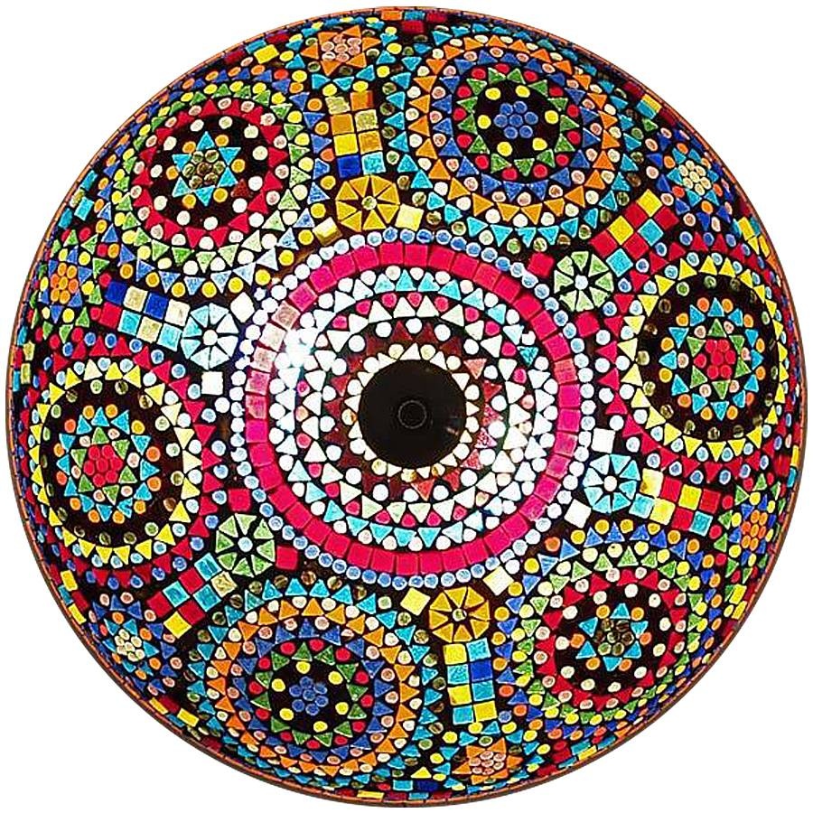 Deckenlampe mit Mosaik in mehreren Farben