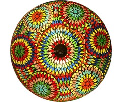 Orientalische Deckenleuchte in bunten Farben