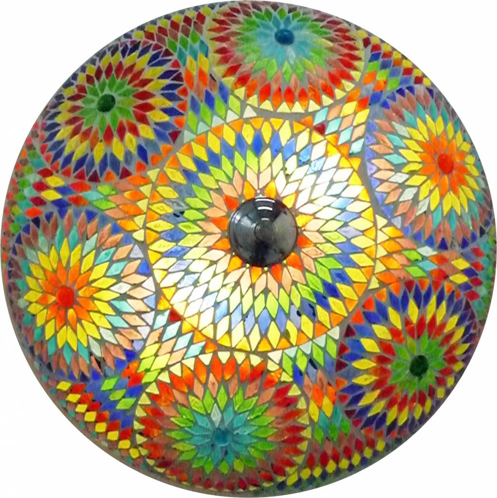 Orientalische Deckenleuchte in bunten Farben