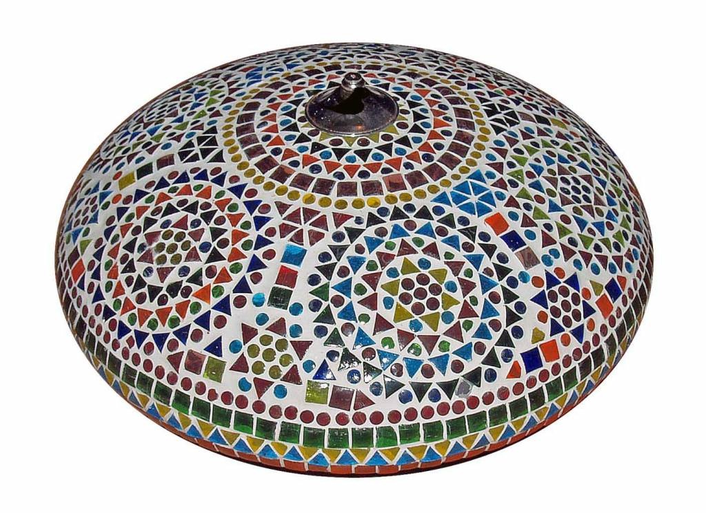 Orientalische Deckenlampe mit Mosaik im Mehrfarben-Design