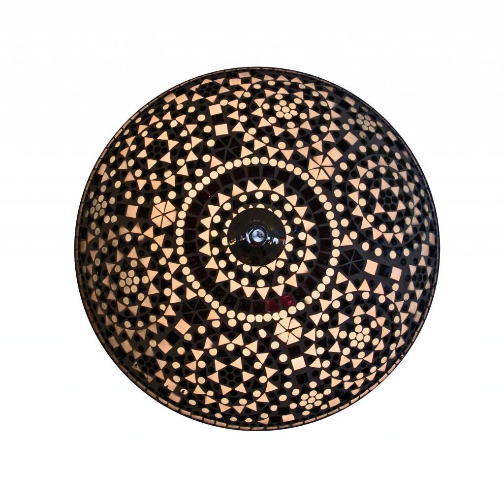 Orientalische Deckenlampe - Schwarz-Weiß