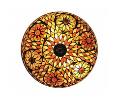 Deckenleuchte in Braun-Gold mit Mosaik