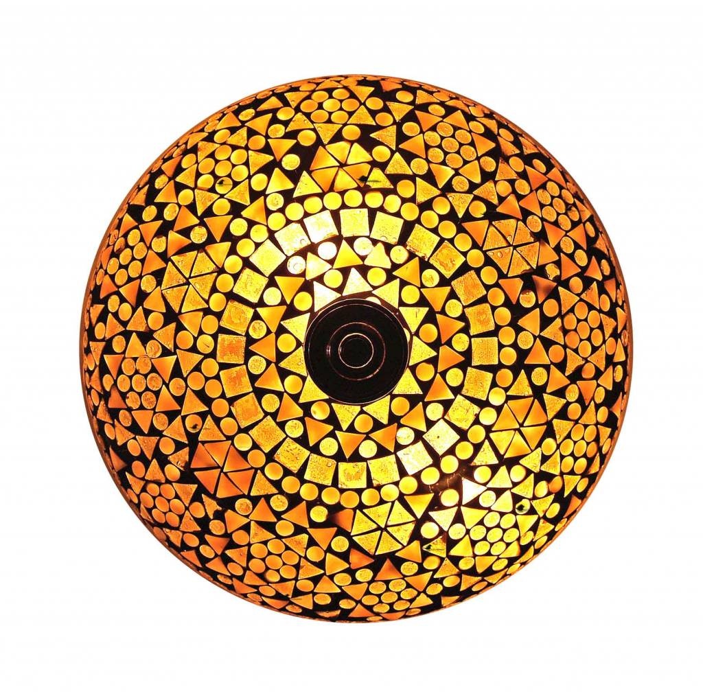 Orientalische Deckenlampe in Braun mit Mosaik