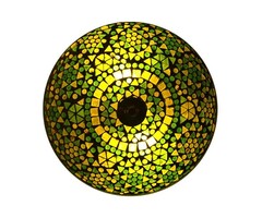 Orientalische Deckenlampe in Grün-Gelb
