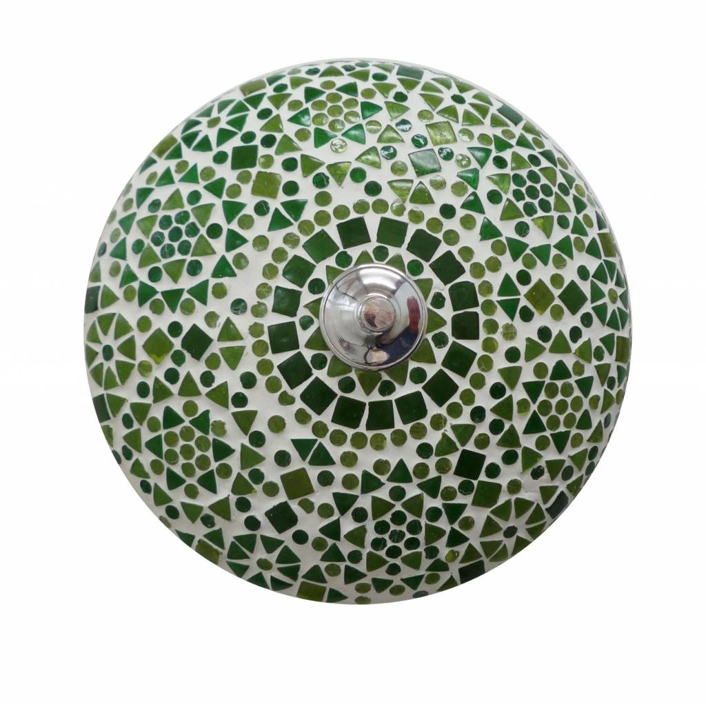 Orientalische Deckenlampe in Grün-Gelb