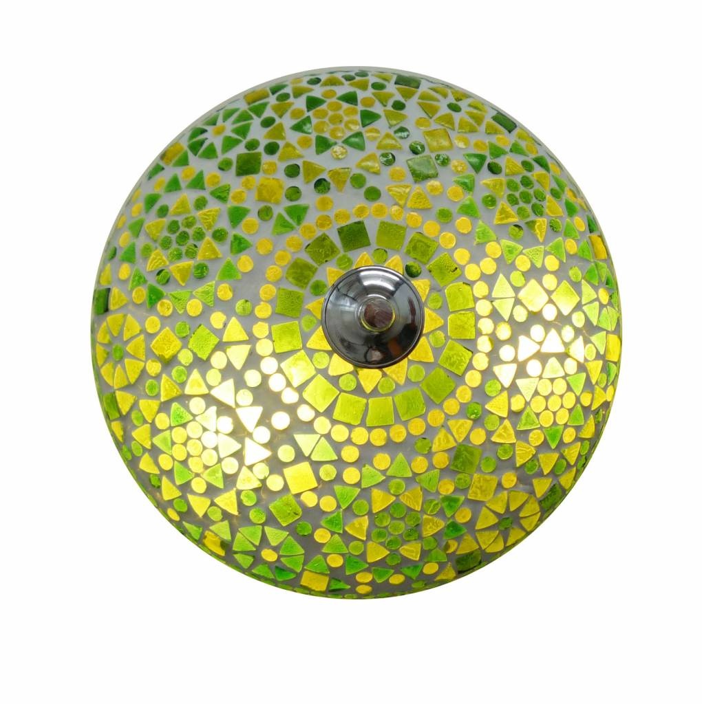 Orientalische Deckenlampe in Grün-Gelb