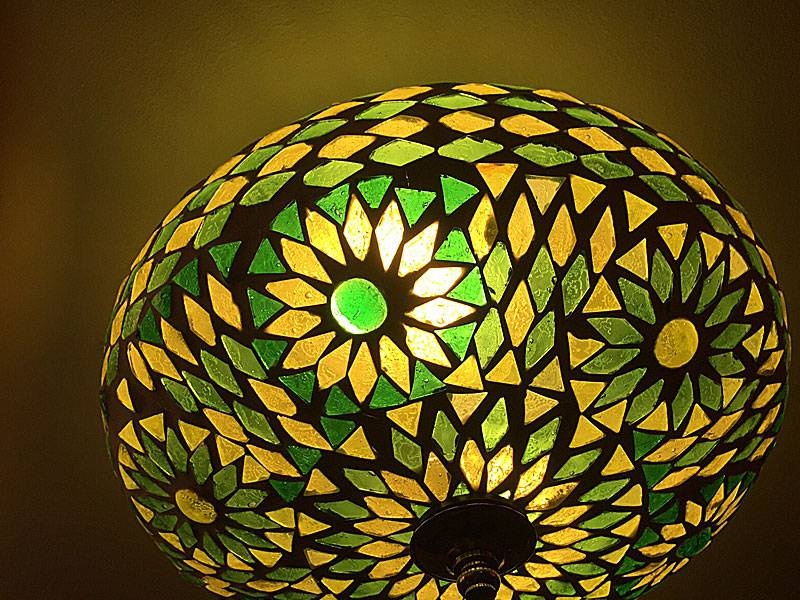 Orientalische Deckenlampe in Grün