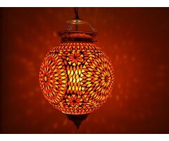Orientalische Hängelampe in Rot