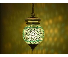 Orientalische Hängelampe in Grün