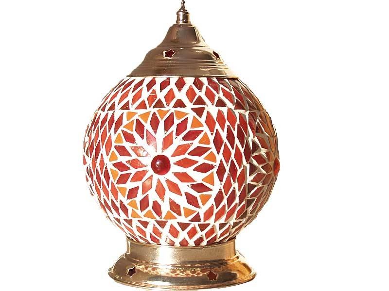 Orientalische Tischlampe mit Glasmosaik