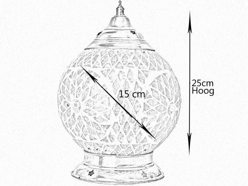 Orientalische Tischlampe mit Glasmosaik