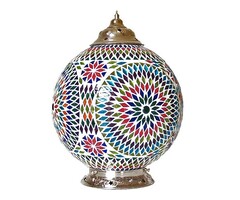 Orientalische Tischlampe mit Mosaik in Multicolor