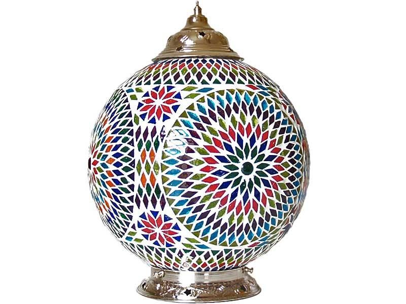 Orientalische Tischlampe mit Mosaik in Multicolor
