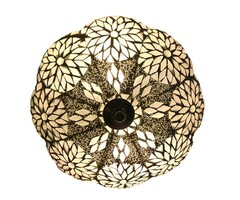 Orientalische Deckenlampe mit weißem Mosaik