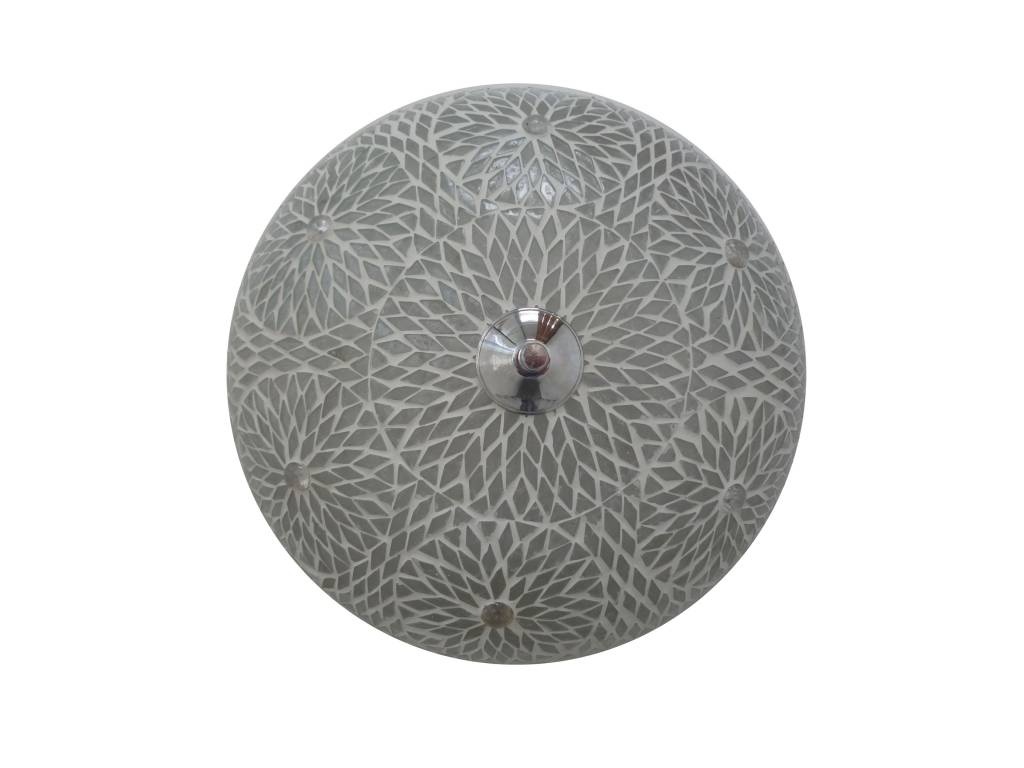 Deckenleuchte aus weißem Glasmosaik