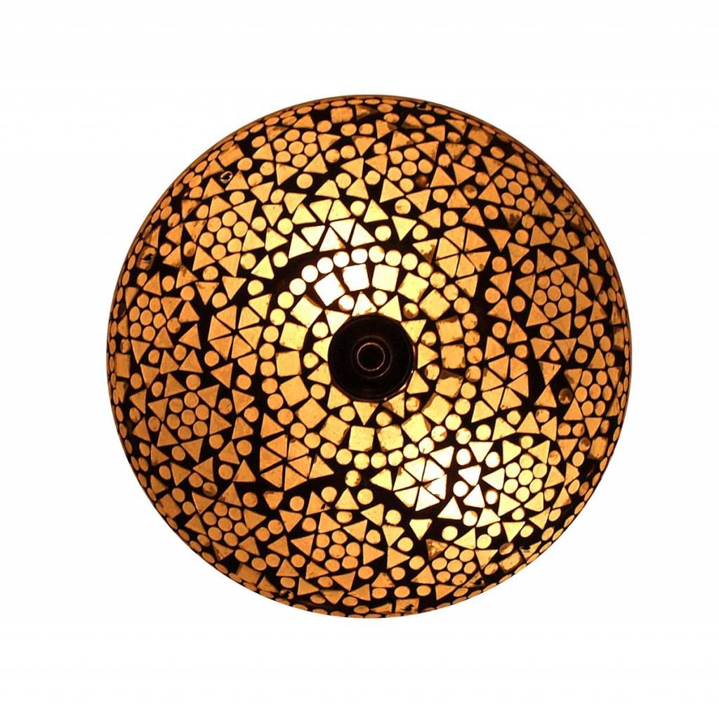 Traditionelle Mosaik-Deckenleuchte in transparentem Design