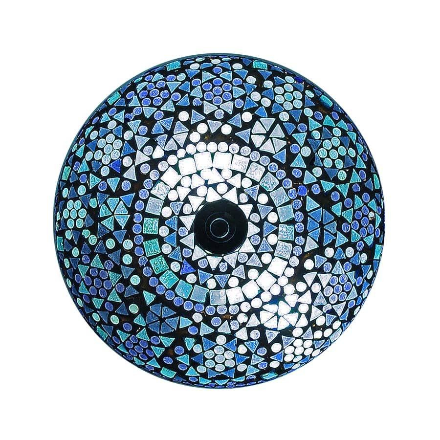 Mosaik-Deckenleuchte in Blau