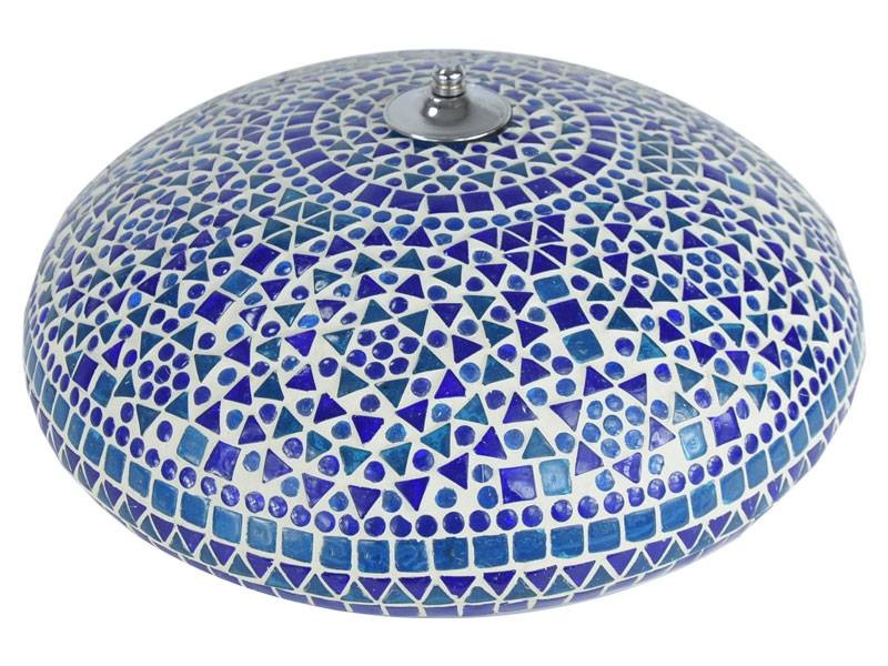 Mosaik-Deckenleuchte in Blau