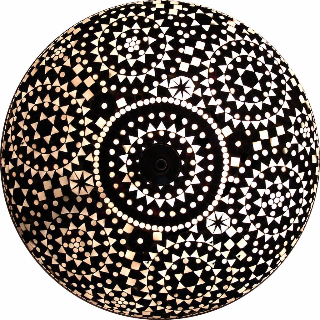 Schwarz-Weiße Mosaik-Deckenleuchte