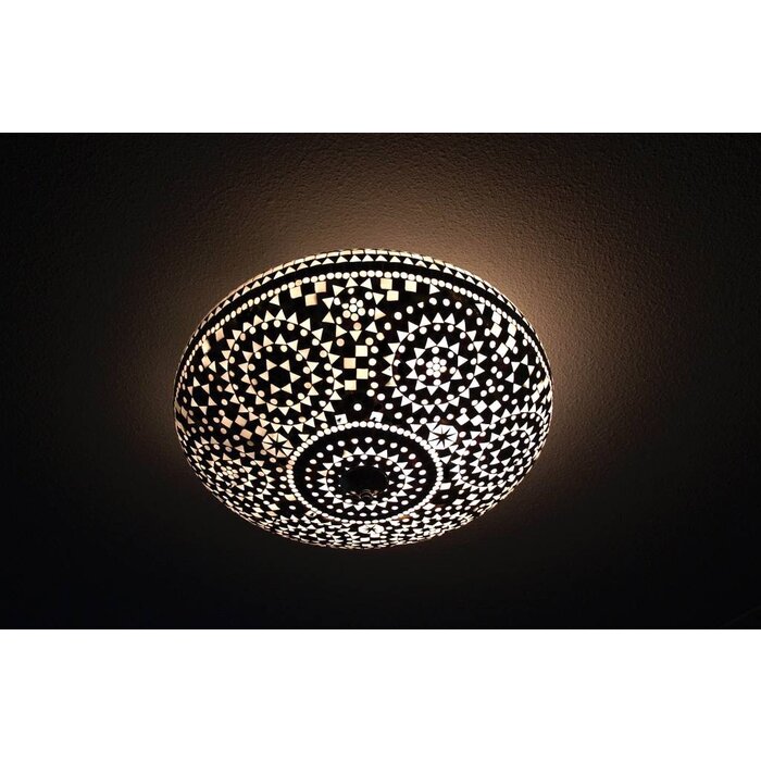 Schwarz-Weiße Mosaik-Deckenleuchte